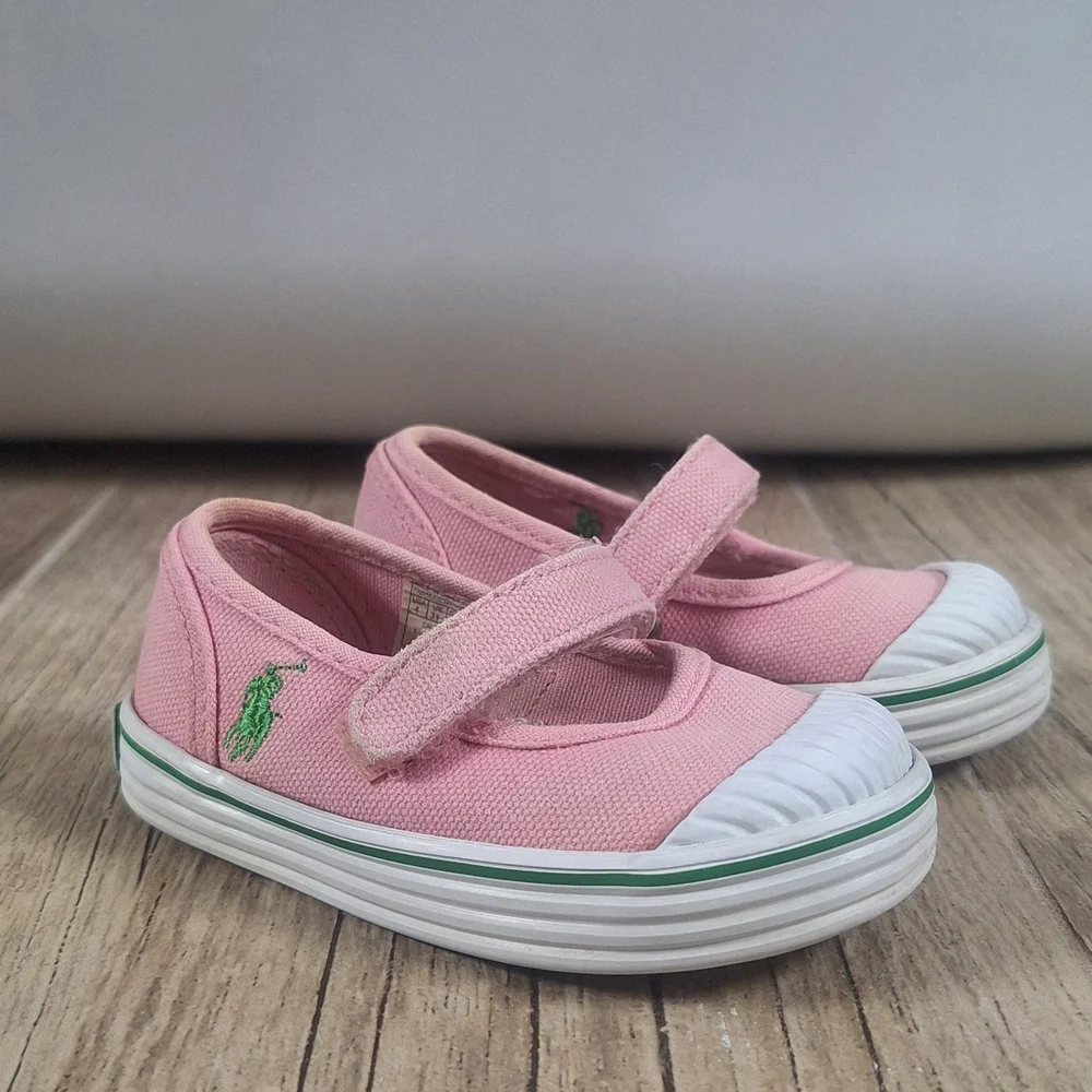 Polo by Ralph Lauren Kids Pink Canvas Shoes Sz.4